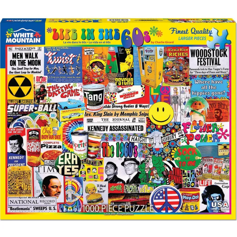White Mountain Puzzles Life in the 60s 1000 Piece Jigsaw Puzzle