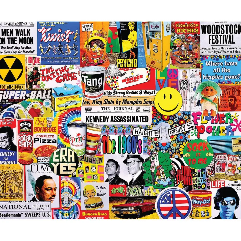 White Mountain Puzzles Life in the 60s 1000 Piece Jigsaw Puzzle
