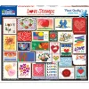 White Mountain Puzzles Love Stamps 1000 Pc