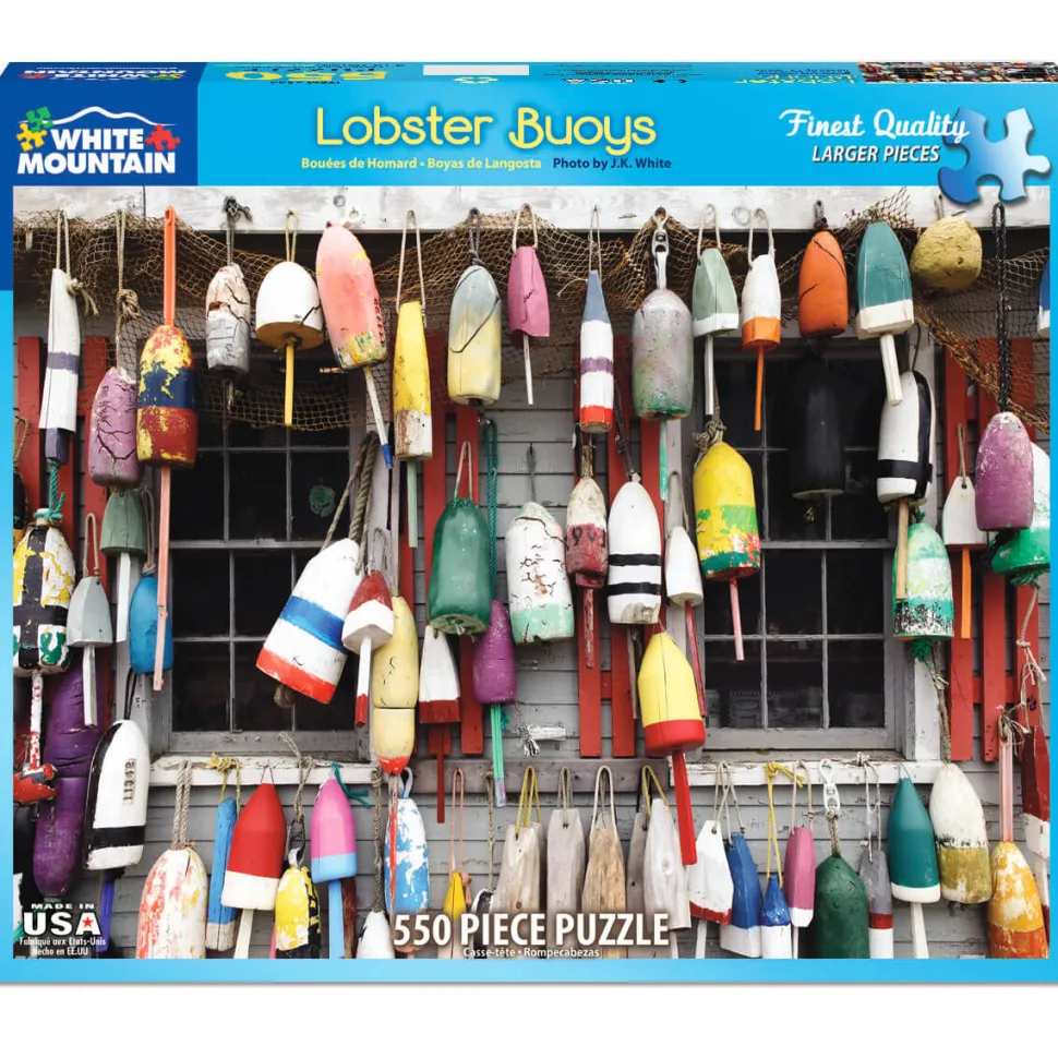 White Mountain Puzzles Lobster Buoys 500 Piece