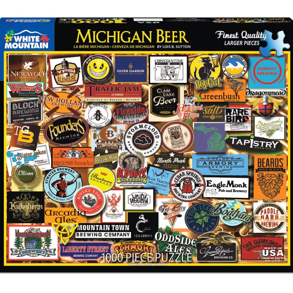 White Mountain Puzzles Michigan Beer 1000 Pc