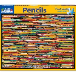 White Mountain Puzzles Pencil Collage 1000 Piece