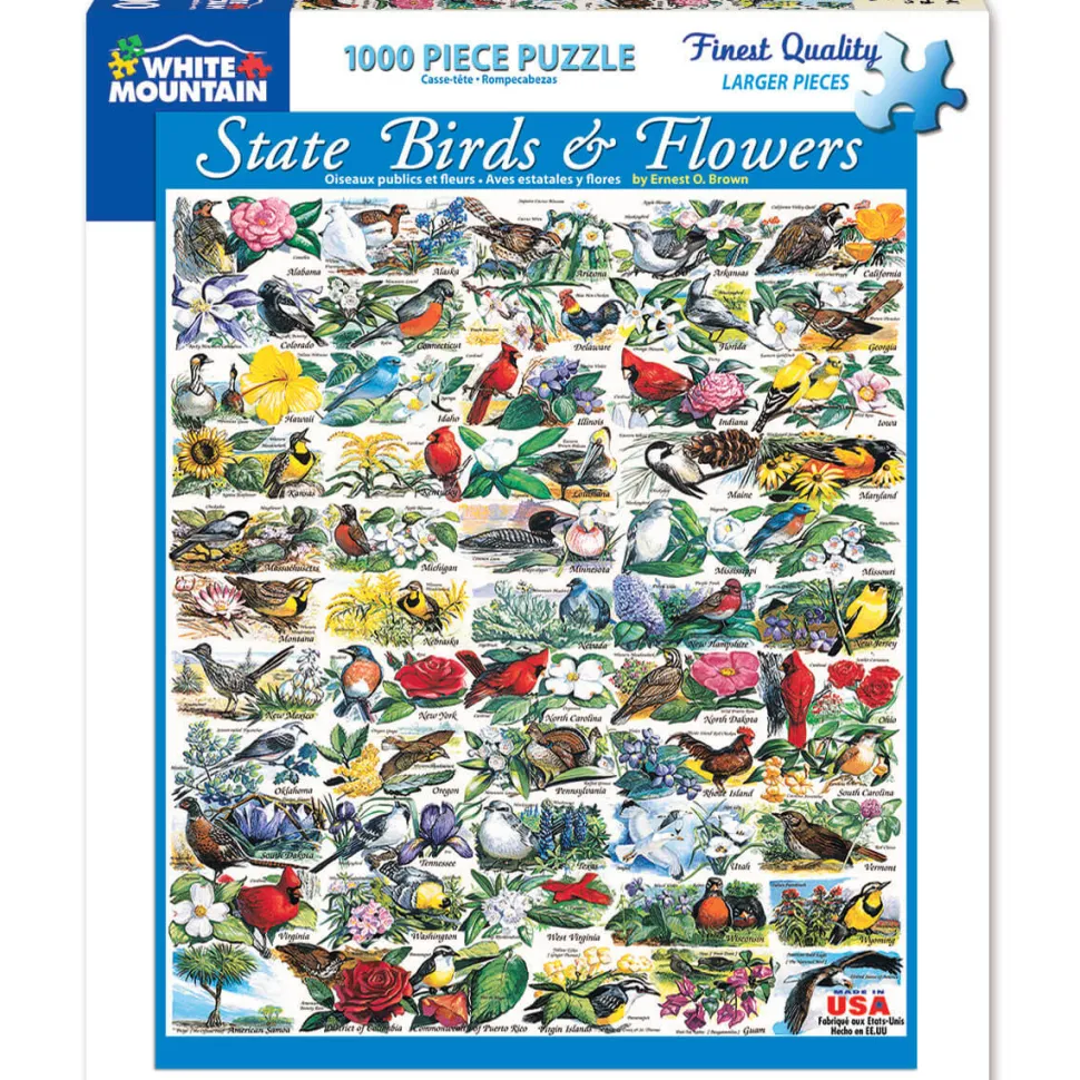 White Mountain Puzzles State Birds 1000 Pc