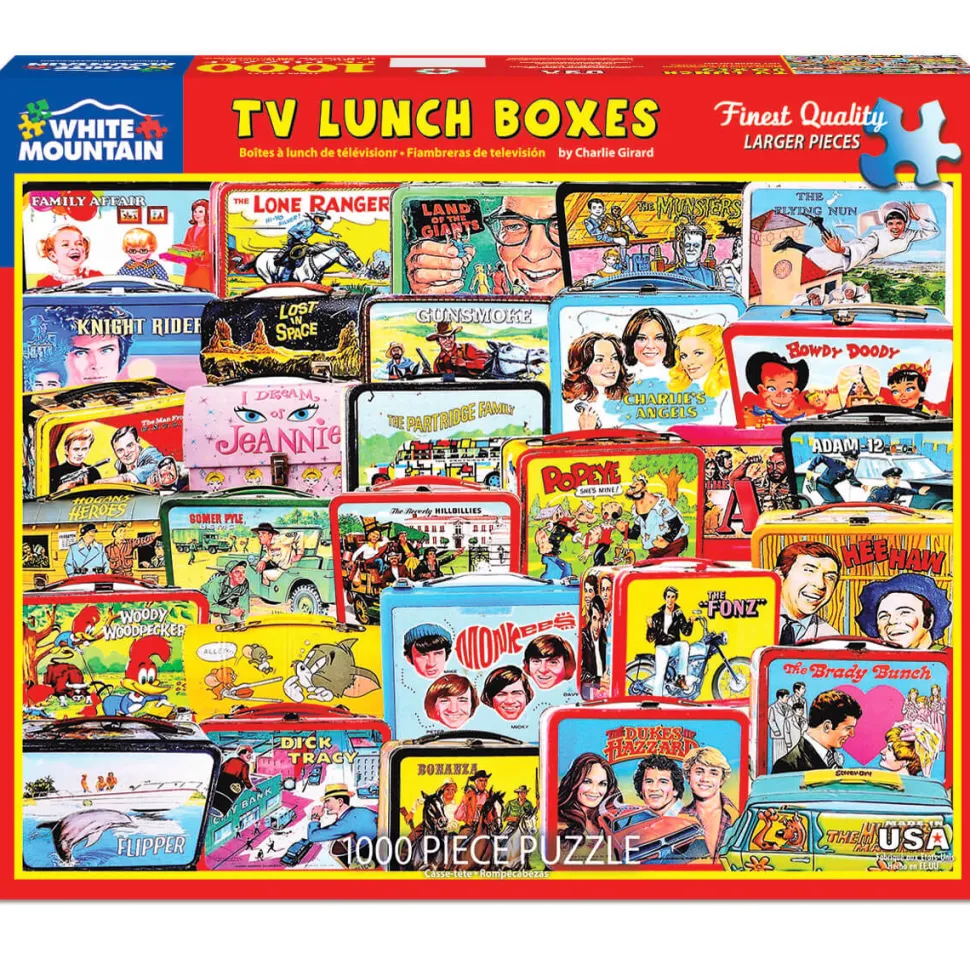 White Mountain Puzzles TV Lunch Boxes 1000 Pc