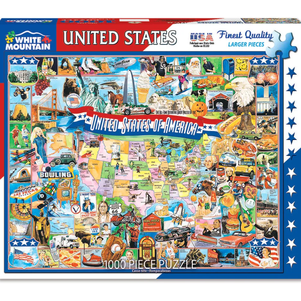 White Mountain Puzzles United States 1000 Pc