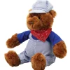 WowToyz Cuddle Zoo Casey the Train Engineer Bear